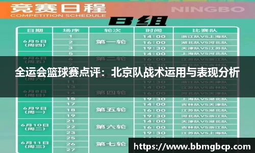 全运会篮球赛点评：北京队战术运用与表现分析